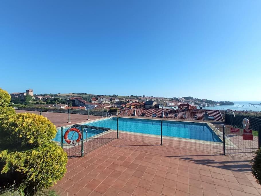 Terraza Y Piscina Con Vistas Espectaculares Al Mar Parking Cubierto Apartment San Vicente De La Barquera Ngoại thất bức ảnh